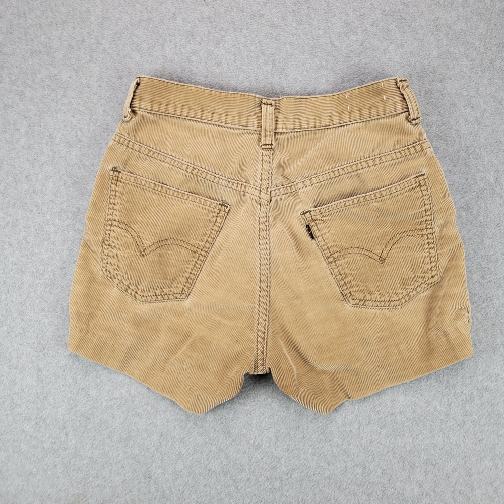 Levi's for Gals Corduroy Shorts Women 25 Tan 70s Big E Vintage Hemmed - Picture 10 of 12
